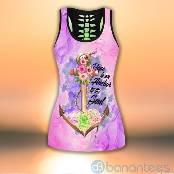 Floral Anchor Tank Top Legging Set Outfit Product Photo
