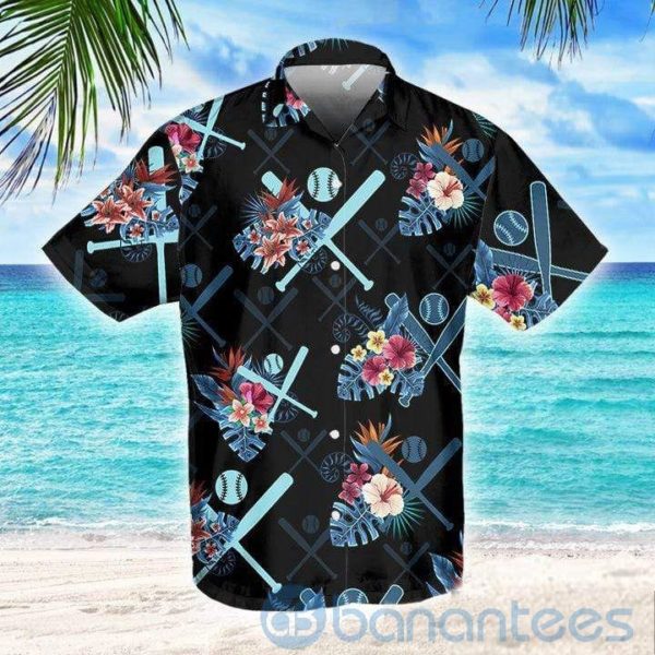 Floral Baseball Tropical Hawaiian Shirt Product Photo