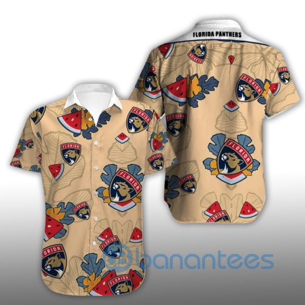 Florida Panthers Hawaiian Shirt Leaf Summer Shirt Product Photo