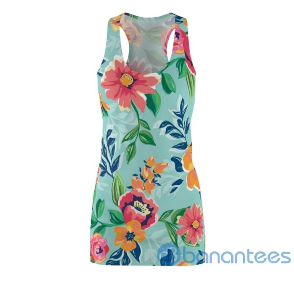 Flowers Blooming Colorful Art Design Racerback Dress For Women Product Photo