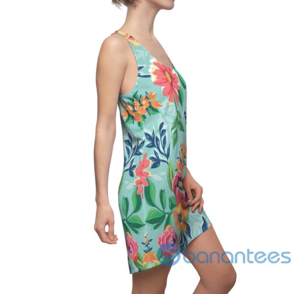 Flowers Blooming Colorful Art Design Racerback Dress For Women Product Photo