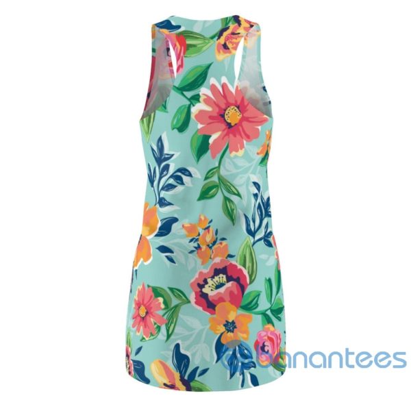Flowers Blooming Colorful Art Design Racerback Dress For Women Product Photo