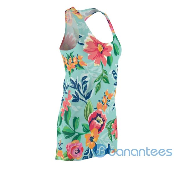 Flowers Blooming Colorful Art Design Racerback Dress For Women Product Photo