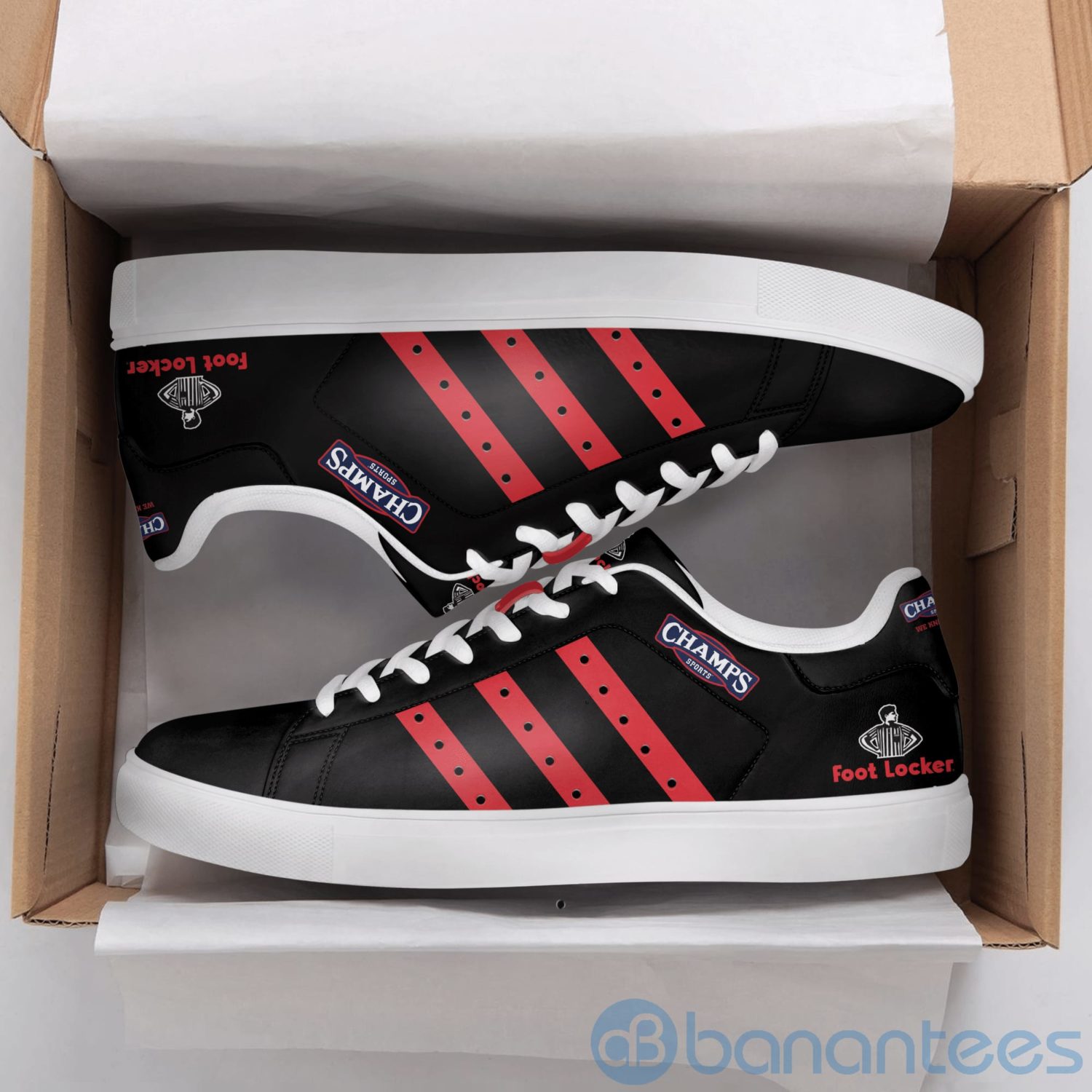 foot-locker-champs-sports-pink-striped-low-top-skate-shoes-1-QuE26.jpg Foot Locker Champs Sports Pink Striped Low Top Skate Shoes Product Photo