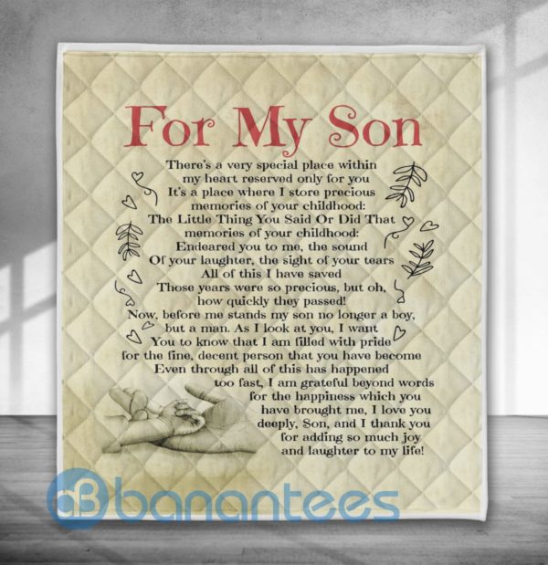 For My Son Design Quilt Blanket Product Photo