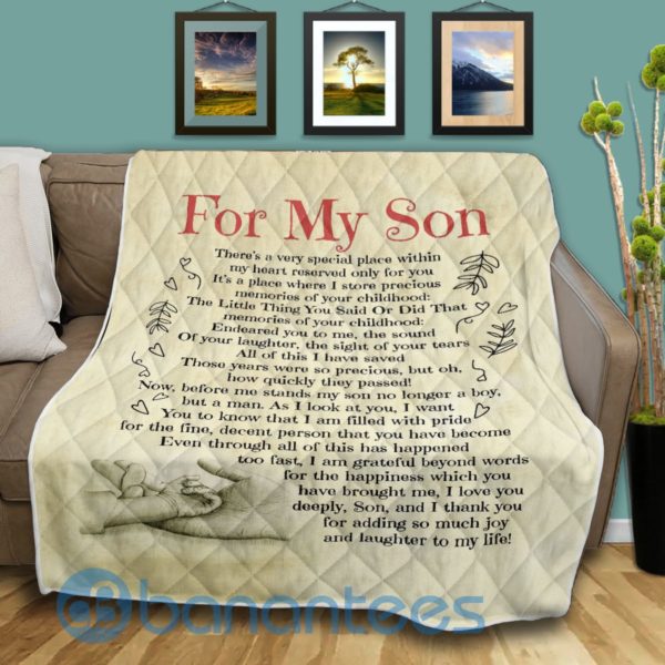 For My Son Design Quilt Blanket Product Photo