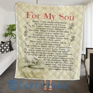 For My Son Design Quilt Blanket Product Photo