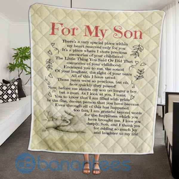 For My Son Design Quilt Blanket Product Photo