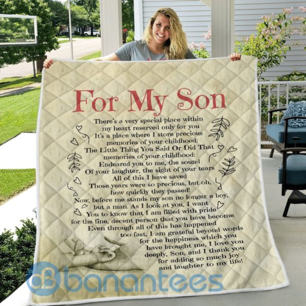 For My Son Design Quilt Blanket Product Photo