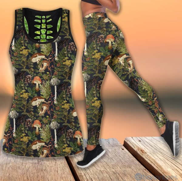 Forest Mushroom Hollow Tank And Legging Outfit Product Photo