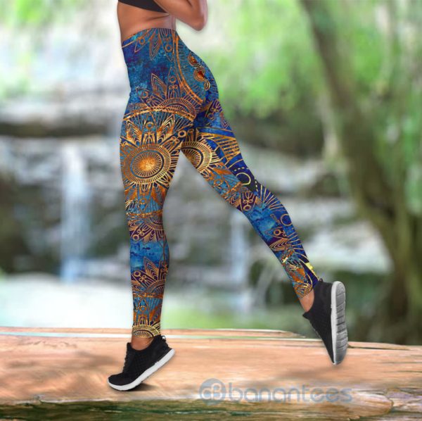 Fractal Mandala Tank Top Legging Set Outfit Product Photo