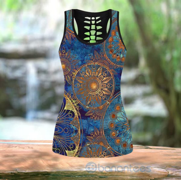 Fractal Mandala Tank Top Legging Set Outfit Product Photo
