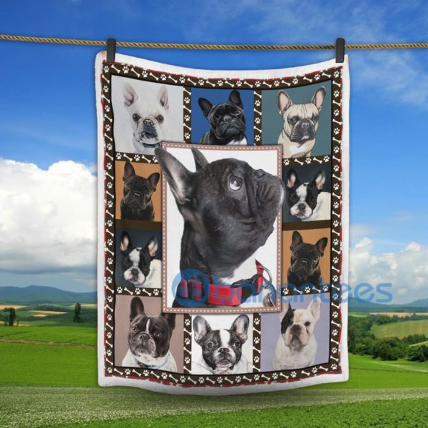 French Bulldog All Over Print Sherpa Blanket Product Photo