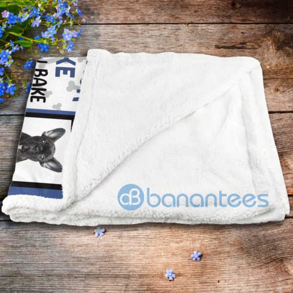 French Bulldog I'll Be Watching You Sherpa Blanket Product Photo