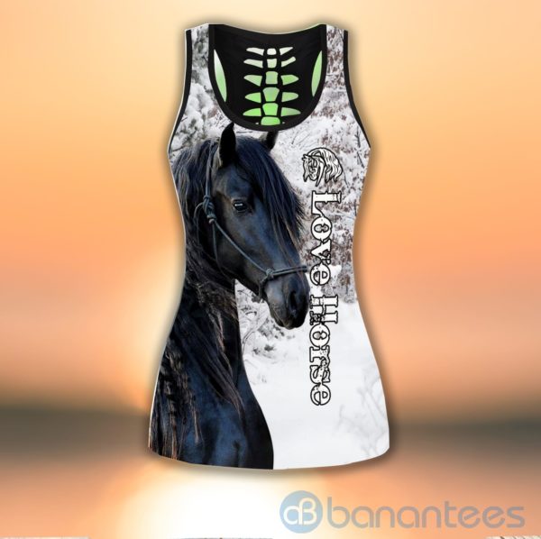 Friesian Horse Tank Top Legging Set Outfit Product Photo