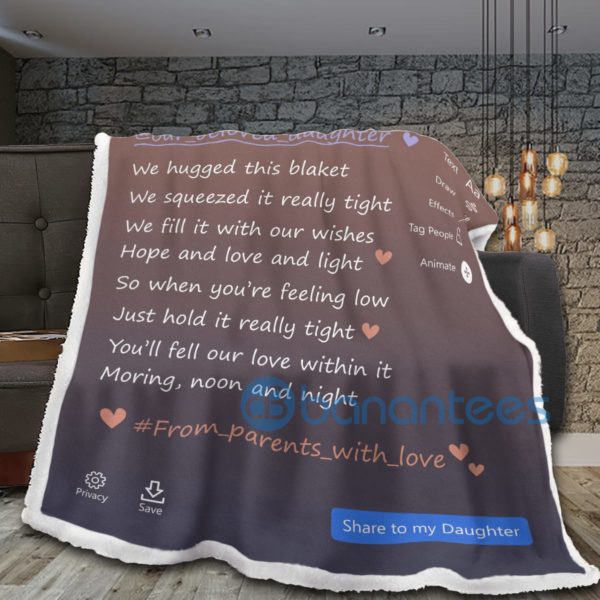 From Parents With Love Facebook Story Share Sherpa Blanket Product Photo