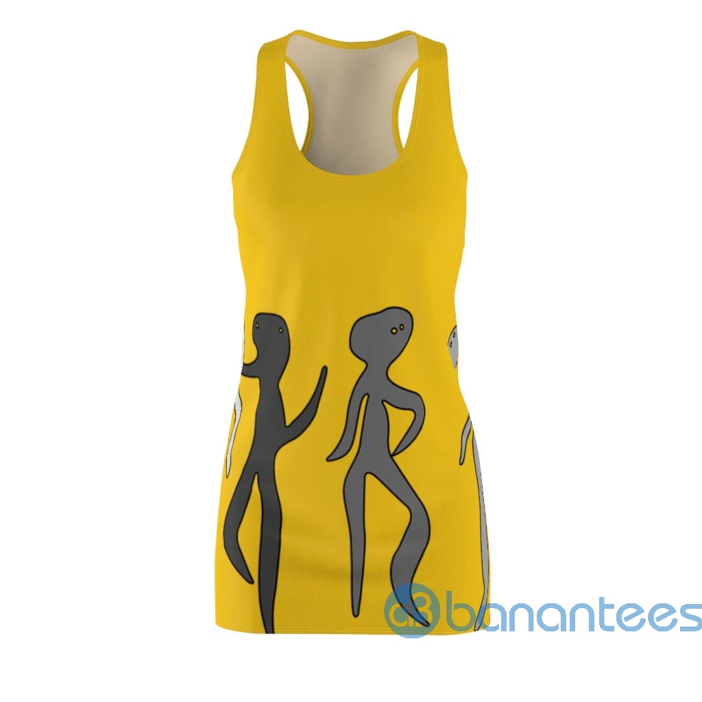 funny-paper-people-design-yellow-racerback-dress-for-women-2-bYfSV.jpg Funny Paper People Design Yellow Racerback Dress For Women Product Photo