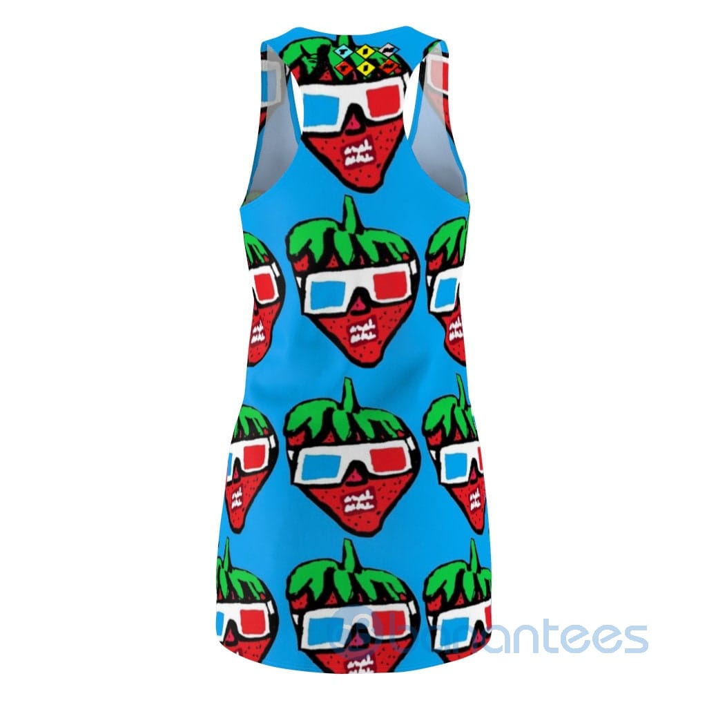 funny-strawberry-with-sunglass-racerback-dress-for-women-3-BWMfM.jpg Funny Strawberry With Sunglass Racerback Dress For Women Product Photo