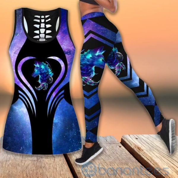 Galaxy Dreamcatcher Wolf Hollow Tank And Legging Outfit Product Photo
