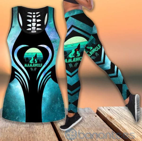Galaxy Mama Wolf Hollow Tank And Legging Outfit Product Photo