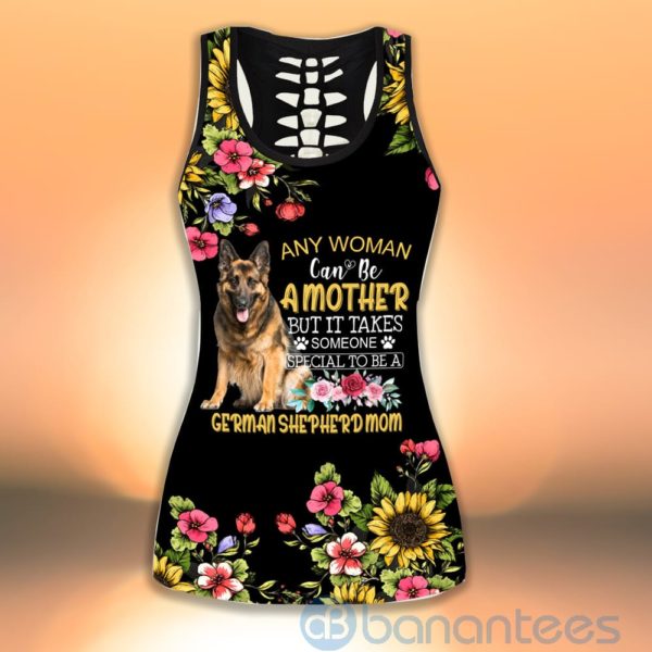 German Shepherd Flowers Tank Top Legging Set Outfit Product Photo