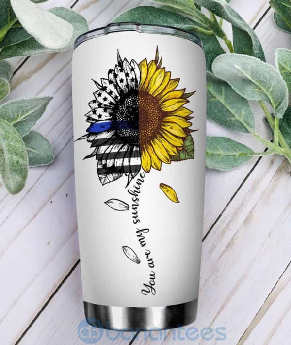 Gift For Dad Back The Blue For My Dad Sunflower Tumbler Product Photo