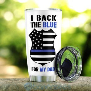 Gift For Dad Back The Blue For My Dad Sunflower Tumbler Product Photo