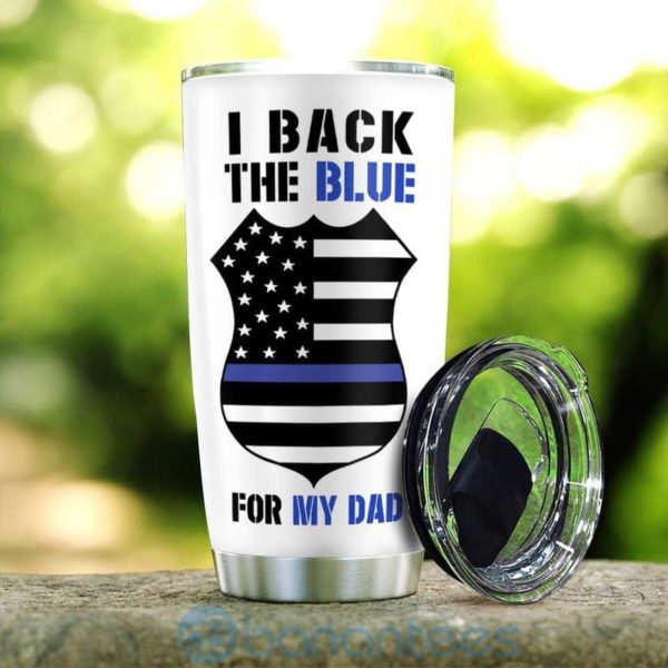 Gift For Dad Back The Blue For My Dad Sunflower Tumbler Product Photo