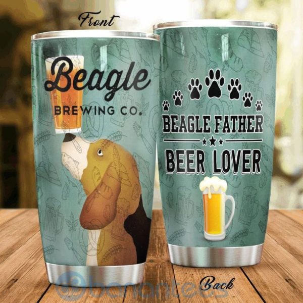 Gift For Dad Beagle Father Beer Lover Tumbler Product Photo