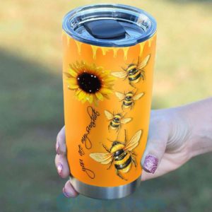 Gift For Dad Bee Sunflower Tumbler Product Photo