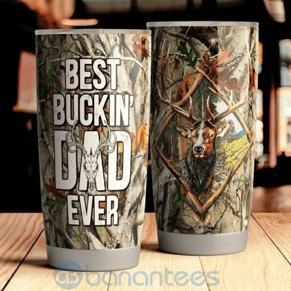 Gift For Dad Best Buckin' Dad Ever Deer Tumbler Product Photo