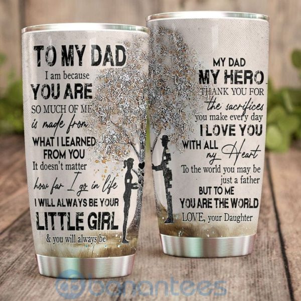 Gift For Dad Best Dad Ever And Daughter Tumbler Product Photo