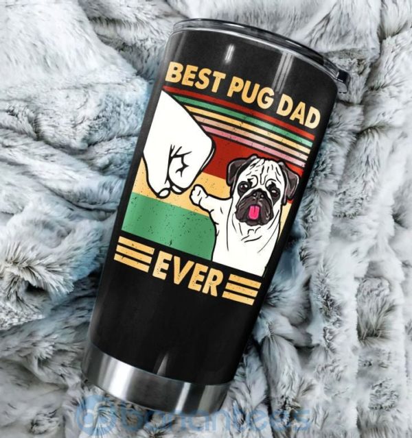 Gift For Dad Best Pug Dad Ever Tumbler Product Photo