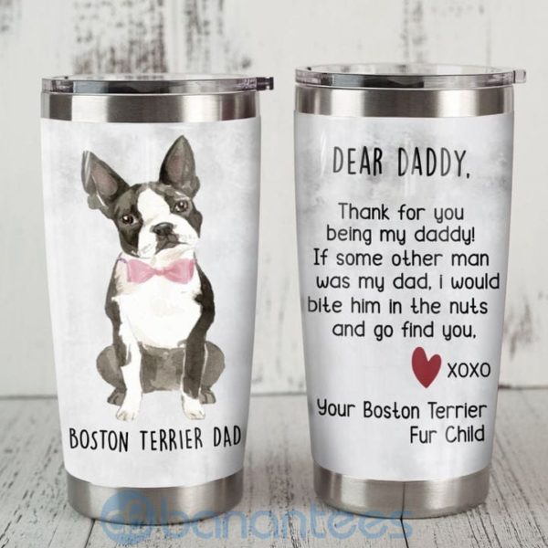 Gift For Dad Boston Terrier Dad Lover Tumbler Product Photo
