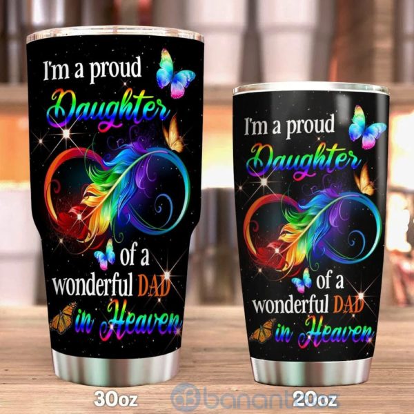 Gift For Dad Butterfly Prod Daughter Of Heaven Dad Tumbler Product Photo