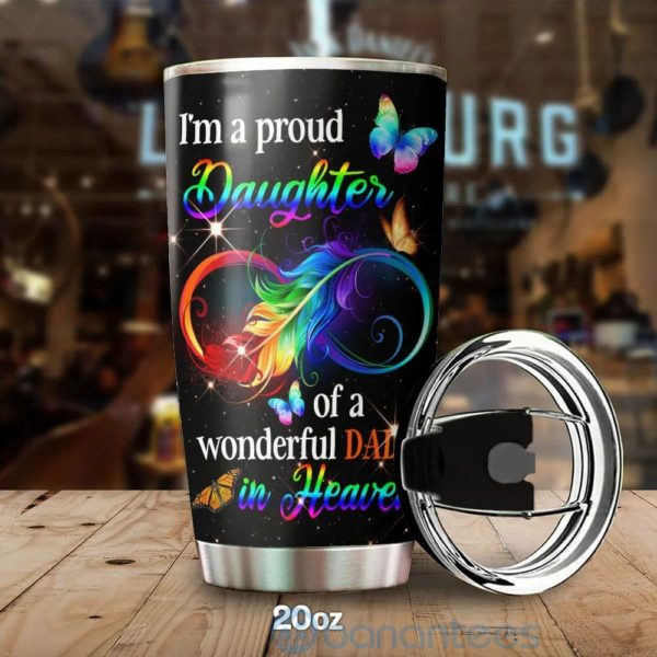 Gift For Dad Butterfly Prod Daughter Of Heaven Dad Tumbler Product Photo
