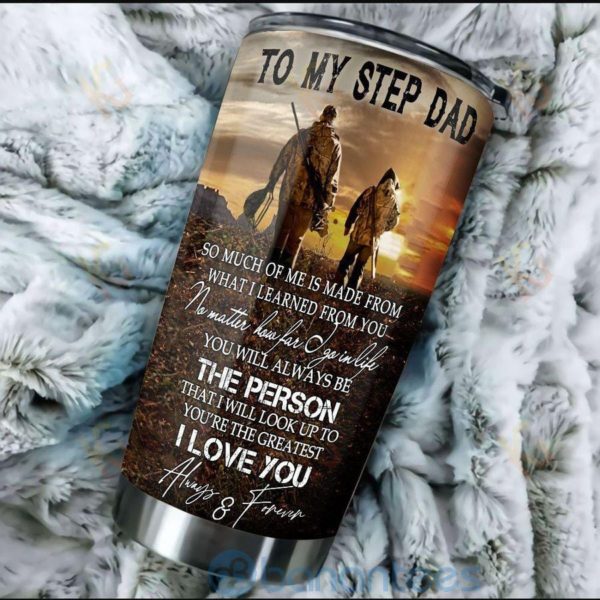 Gift For Dad Deer Hunting Best Buckin' Step Dad Ever Tumbler Product Photo