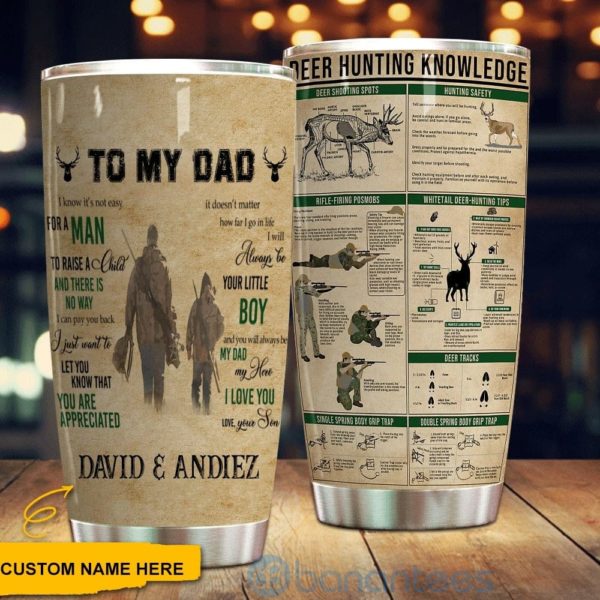 Gift For Dad Deer Hunting Knowledge Tumbler Product Photo