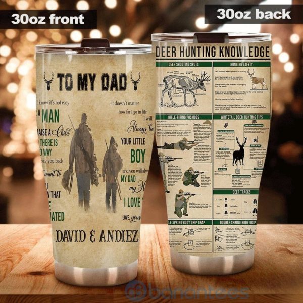 Gift For Dad Deer Hunting Knowledge Tumbler Product Photo