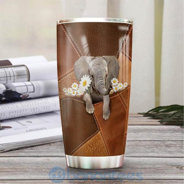Gift For Dad Elephant Sunflowers Tumbler Product Photo