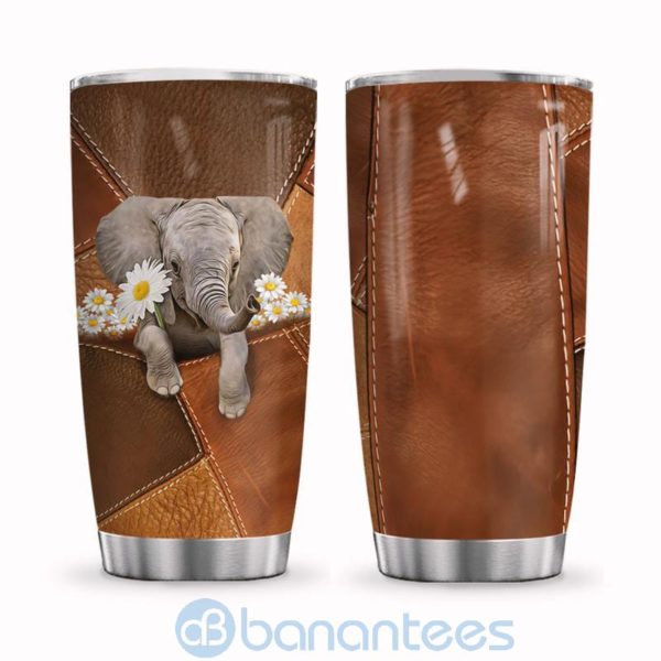 Gift For Dad Elephant Sunflowers Tumbler Product Photo
