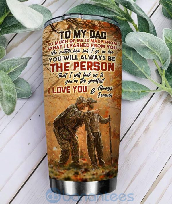 Gift For Dad Father And Son Deer Hunting Together Tumbler Product Photo