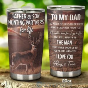 Gift For Dad Father And Son Hunting Partners For Life Tumbler Product Photo
