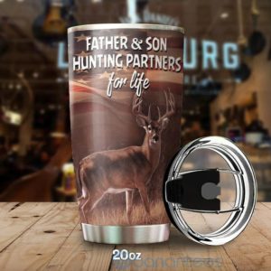 Gift For Dad Father And Son Hunting Partners For Life Tumbler Product Photo