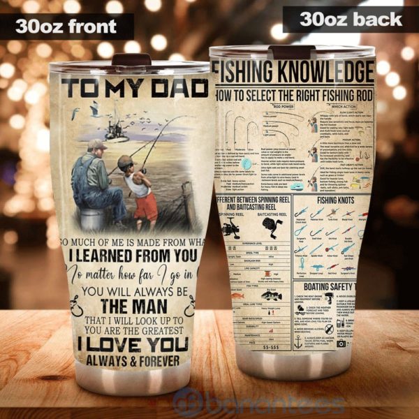 Gift For Dad Fishing Dad Fishing Knowledge Tumbler Product Photo