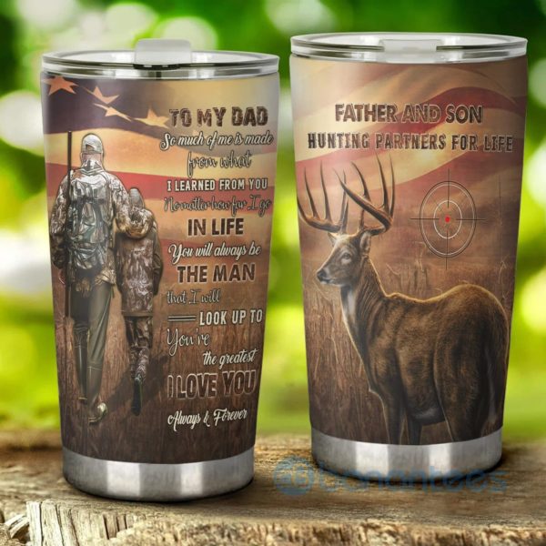 Gift For Dad Hunting Partners Father And Son Tumbler Product Photo