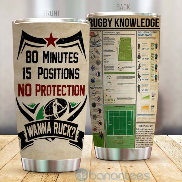 Gift For Dad Rugby Knowledge 80 Minutes Tumbler Product Photo