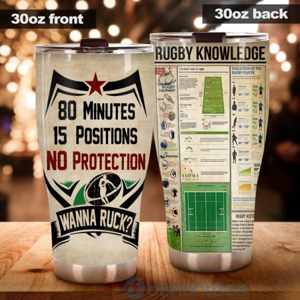 Gift For Dad Rugby Knowledge 80 Minutes Tumbler Product Photo