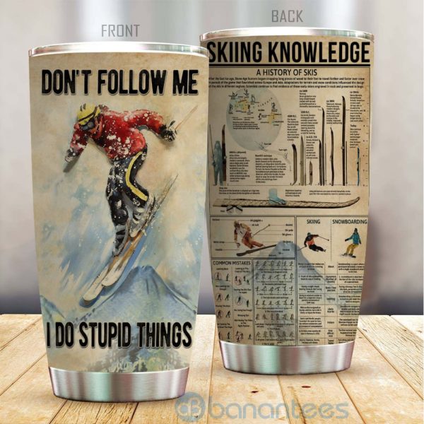 Gift For Dad Skiing Dad Skiing Knowledge Tumbler Product Photo