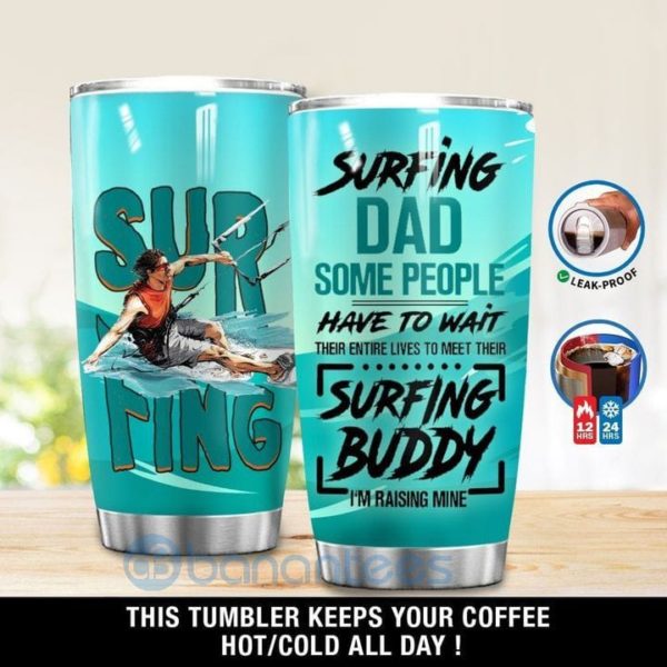 Gift For Dad Surfing Dad Tumbler Product Photo